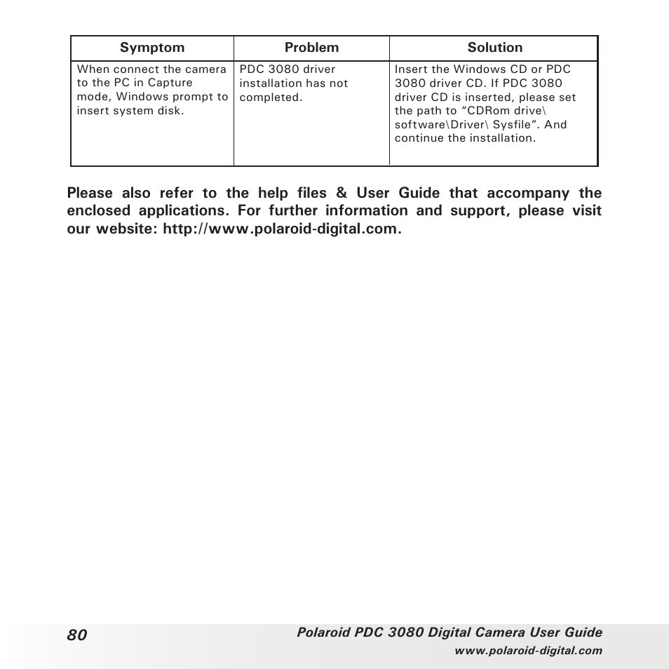 Polaroid PDC3080 User Manual | Page 80 / 90