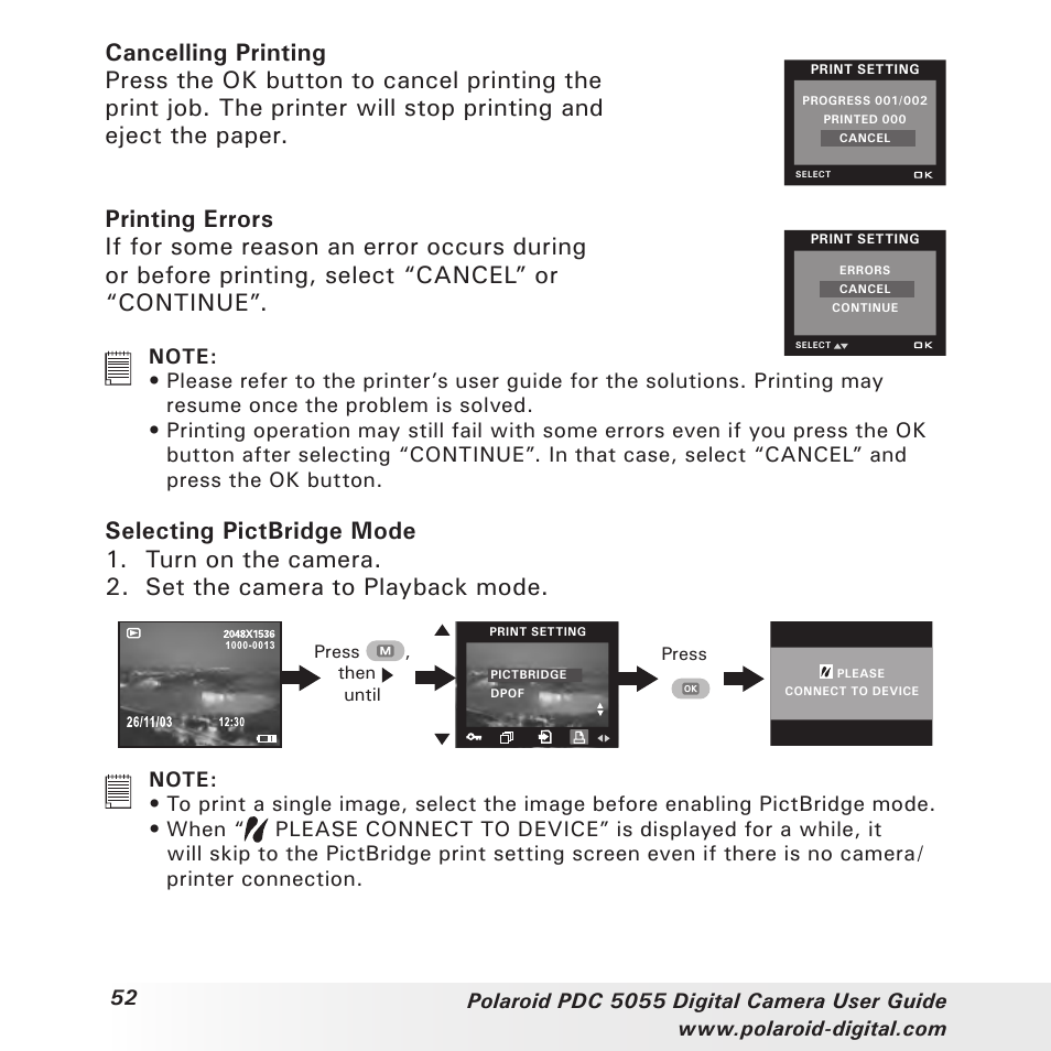 Polaroid PDC 505 User Manual | Page 52 / 88