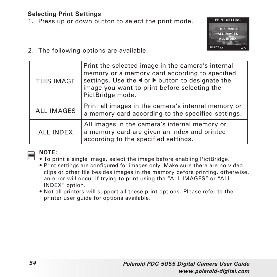 Polaroid PDC 505 User Manual | Page 54 / 88