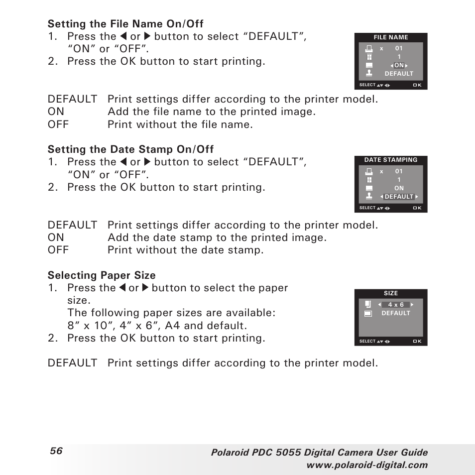 Polaroid PDC 505 User Manual | Page 56 / 88