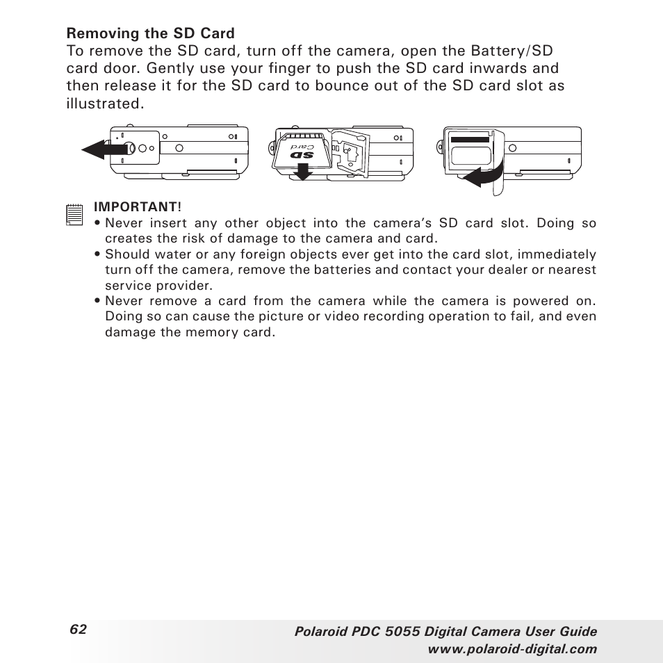 Polaroid PDC 505 User Manual | Page 62 / 88