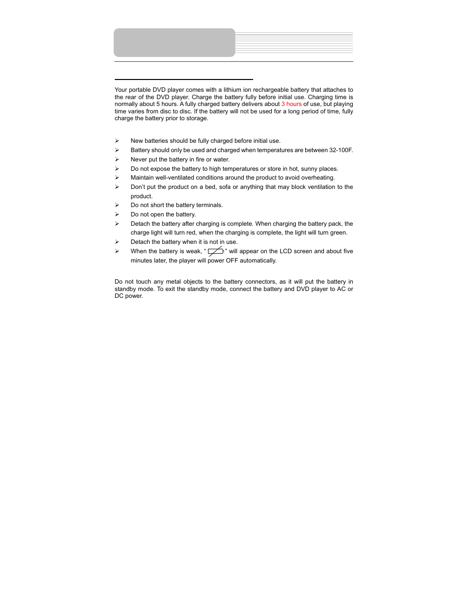 Rechargeable battery | Polaroid PDM-1040 User Manual | Page 21 / 45