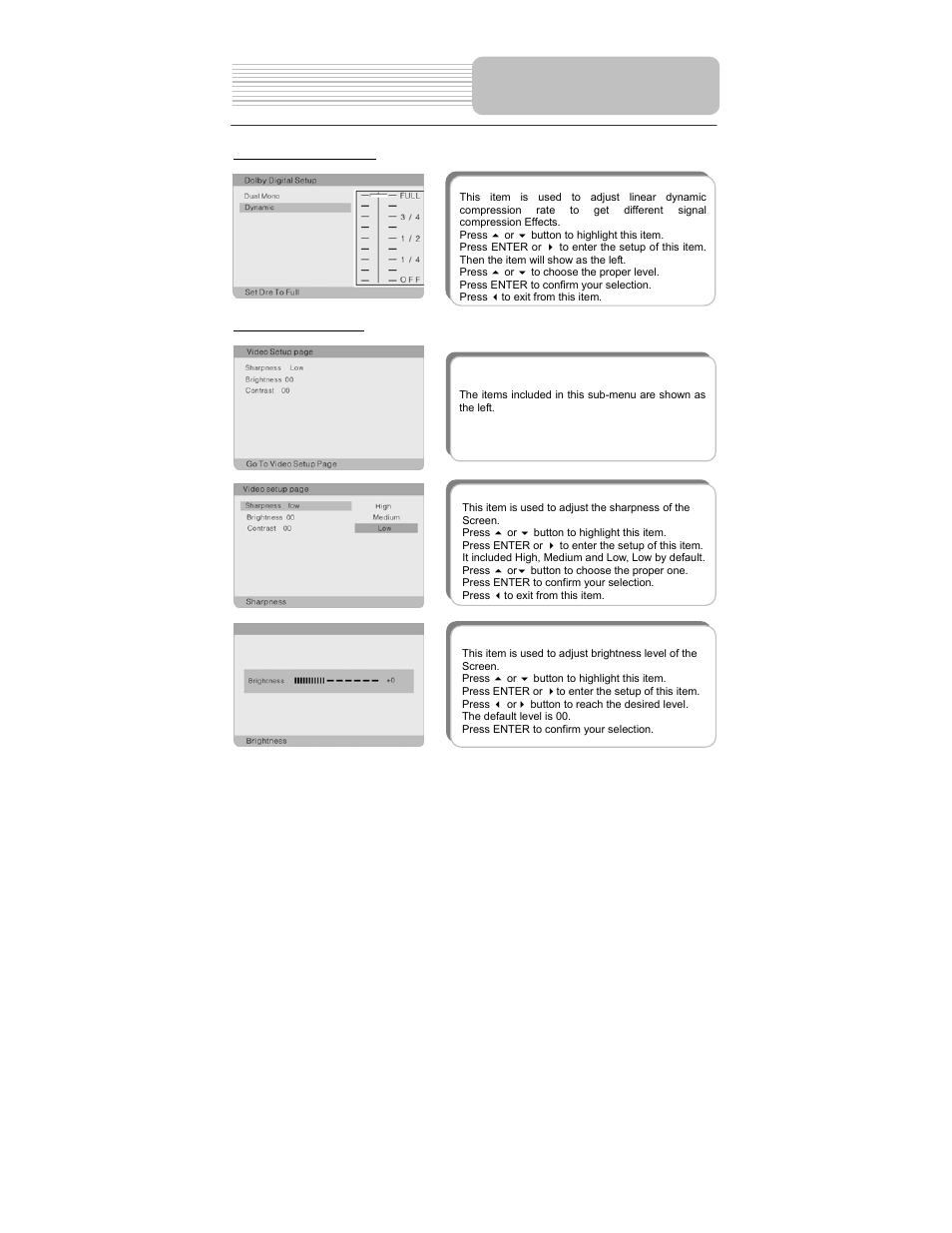 System setup | Polaroid PDM-1040 User Manual | Page 38 / 45