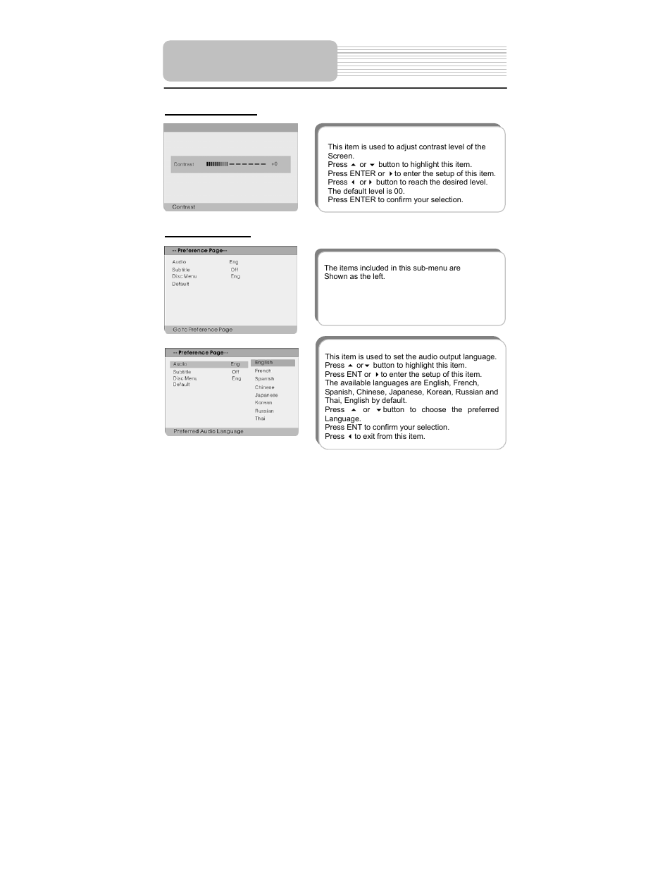 System setup | Polaroid PDM-1040 User Manual | Page 39 / 45