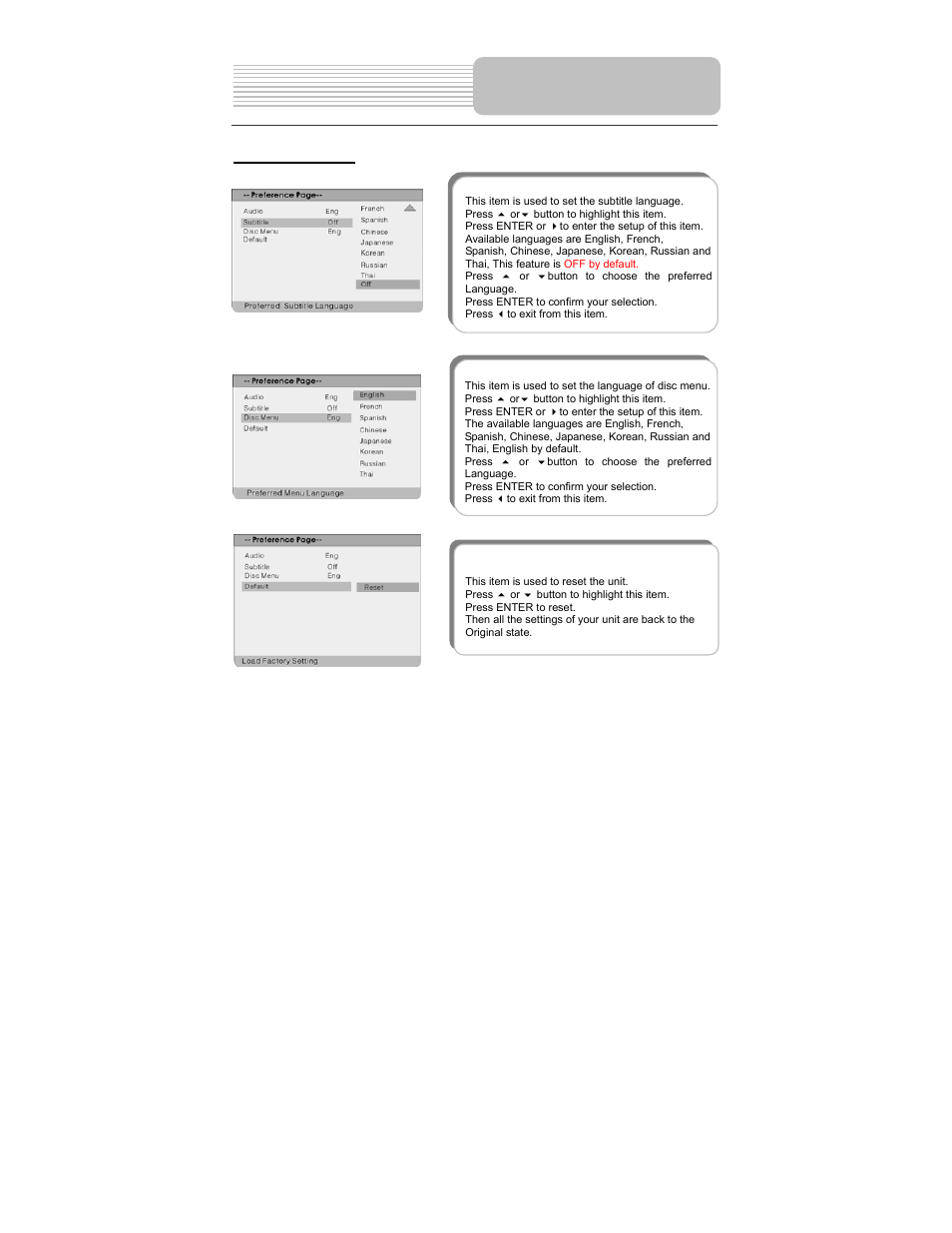 System setup | Polaroid PDM-1040 User Manual | Page 40 / 45