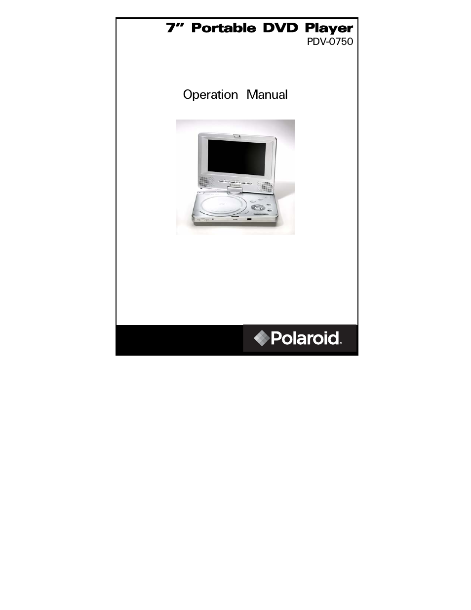 Polaroid PDV-0750 User Manual | 29 pages