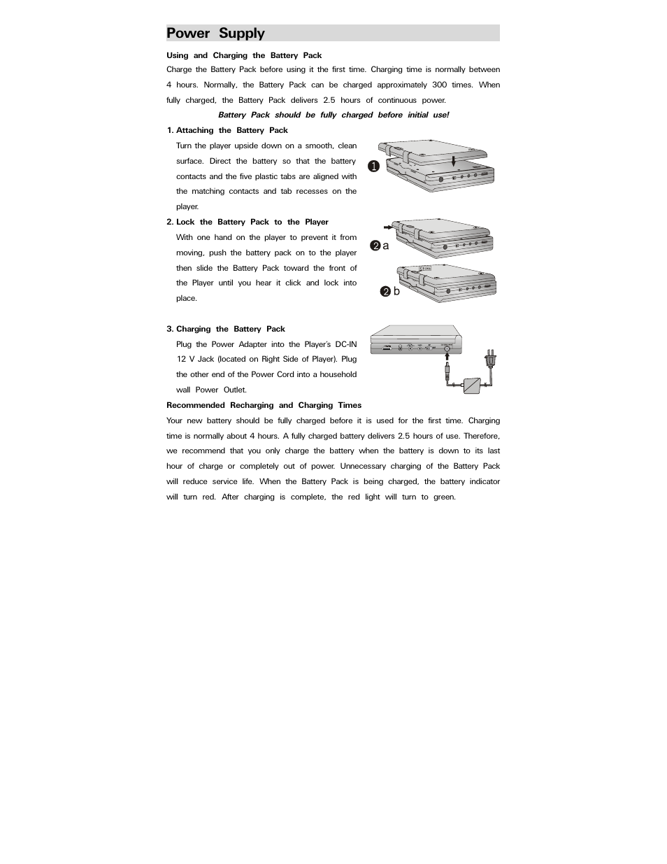 Power supply | Polaroid PDV-0750 User Manual | Page 14 / 29