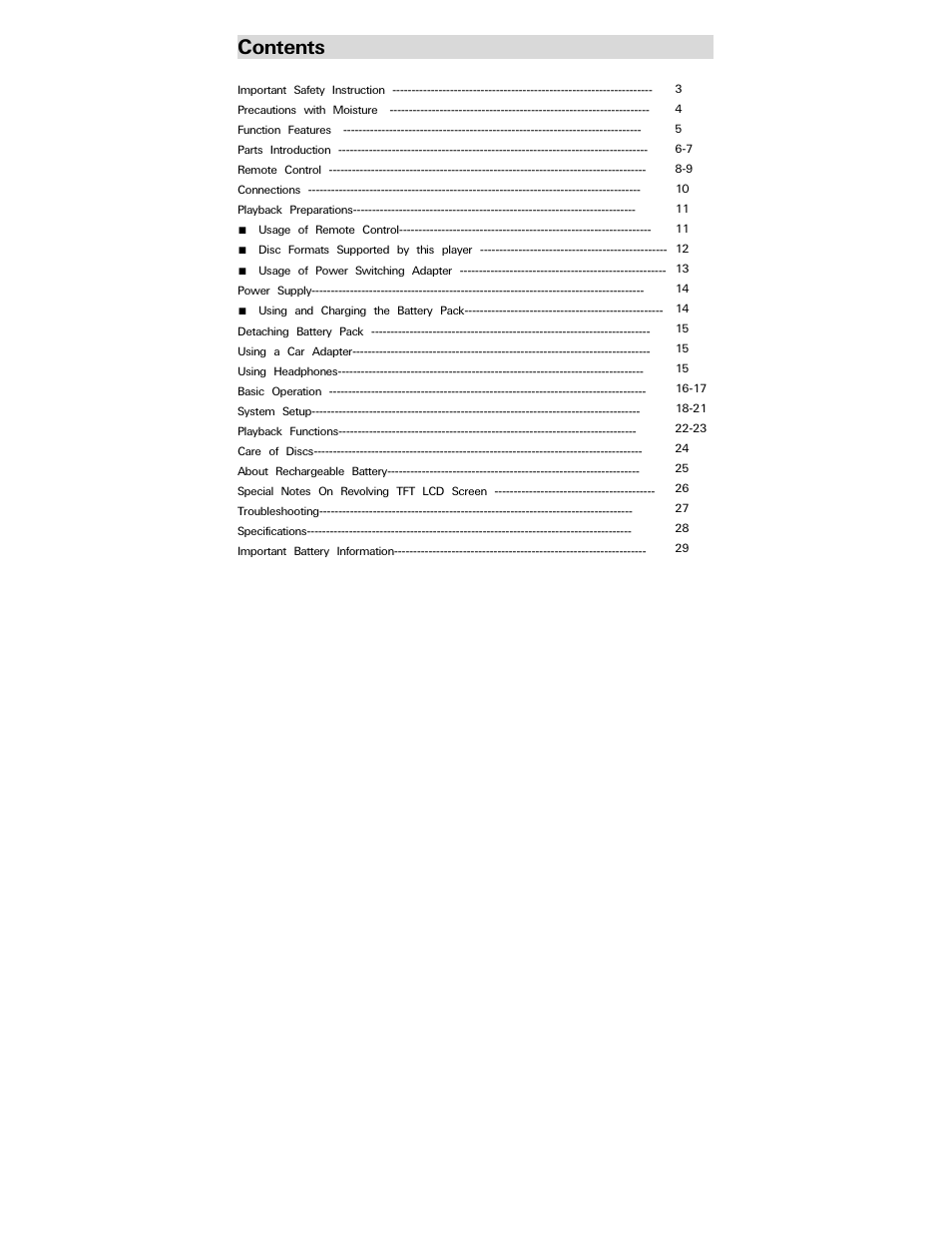 Polaroid PDV-0750 User Manual | Page 2 / 29