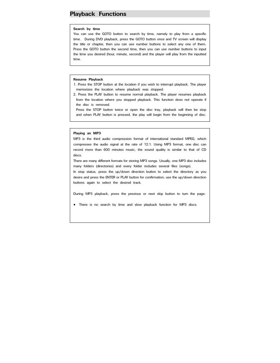Playback functions | Polaroid PDV-0750 User Manual | Page 22 / 29