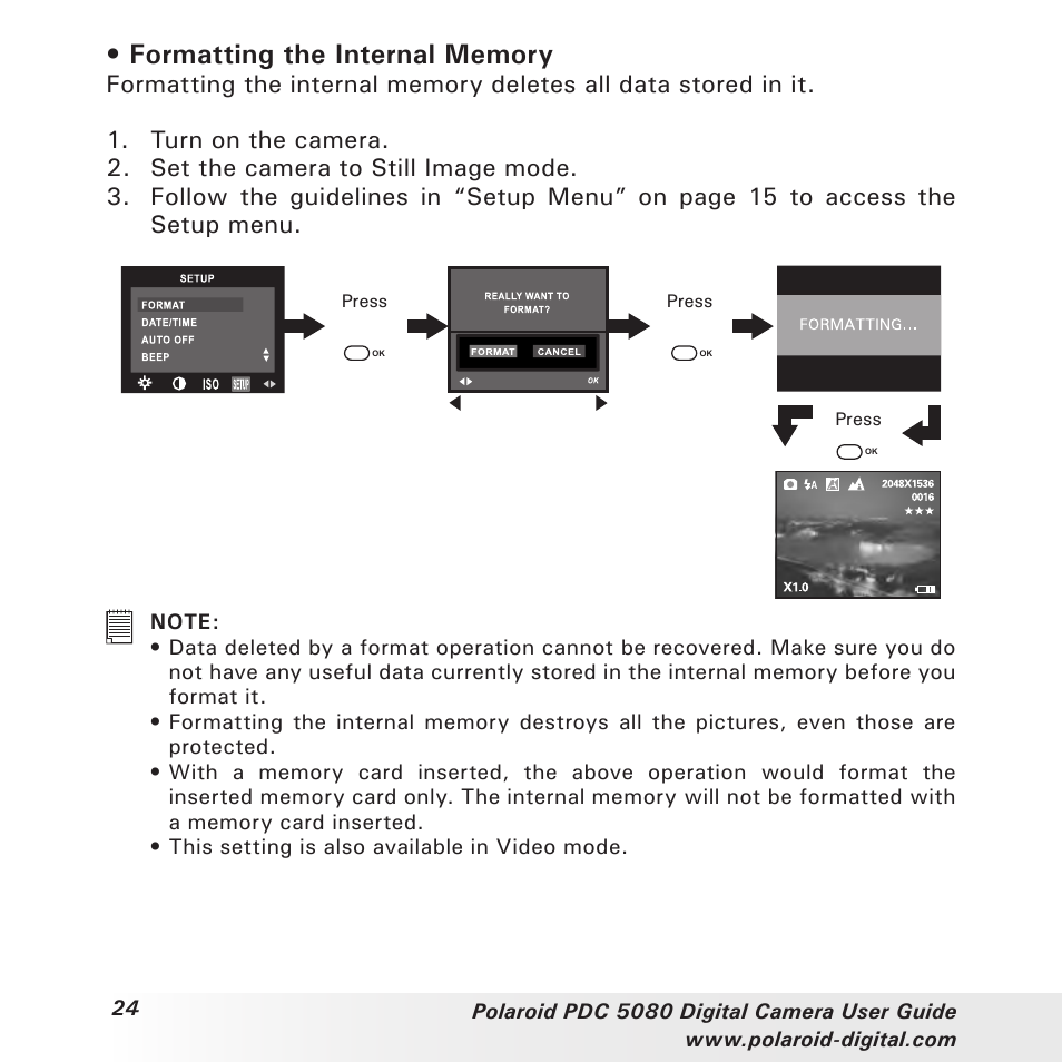 Polaroid PDC 5080 User Manual | Page 24 / 88