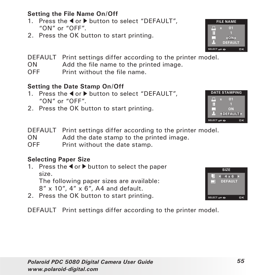 Polaroid PDC 5080 User Manual | Page 55 / 88