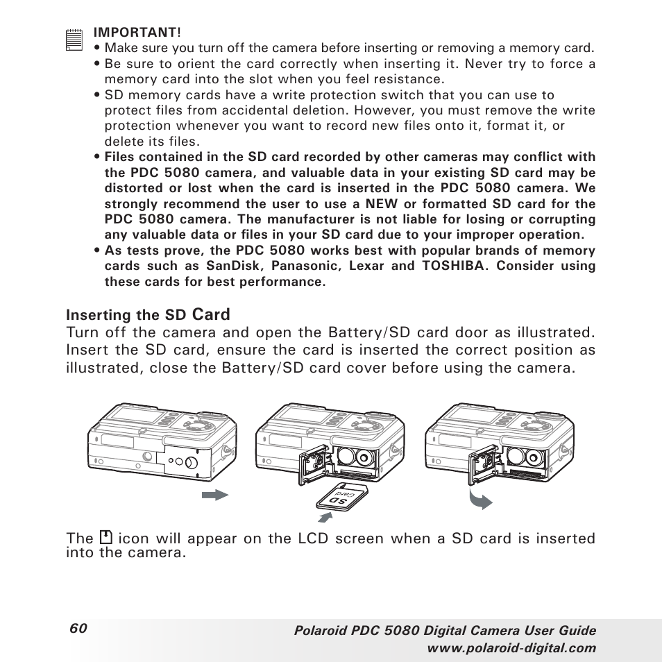Card | Polaroid PDC 5080 User Manual | Page 60 / 88