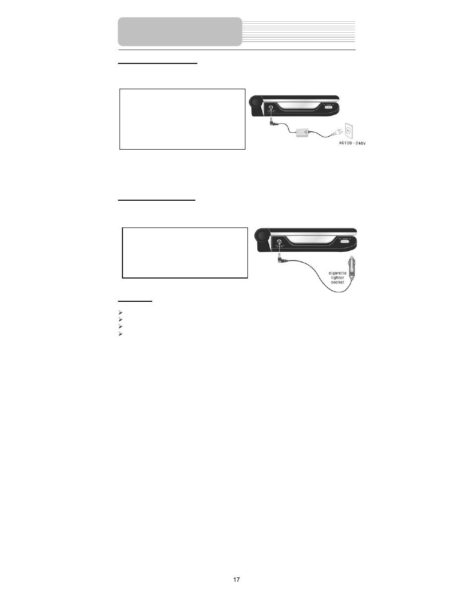 Power supply preparation | Polaroid PDX-0075 User Manual | Page 17 / 42