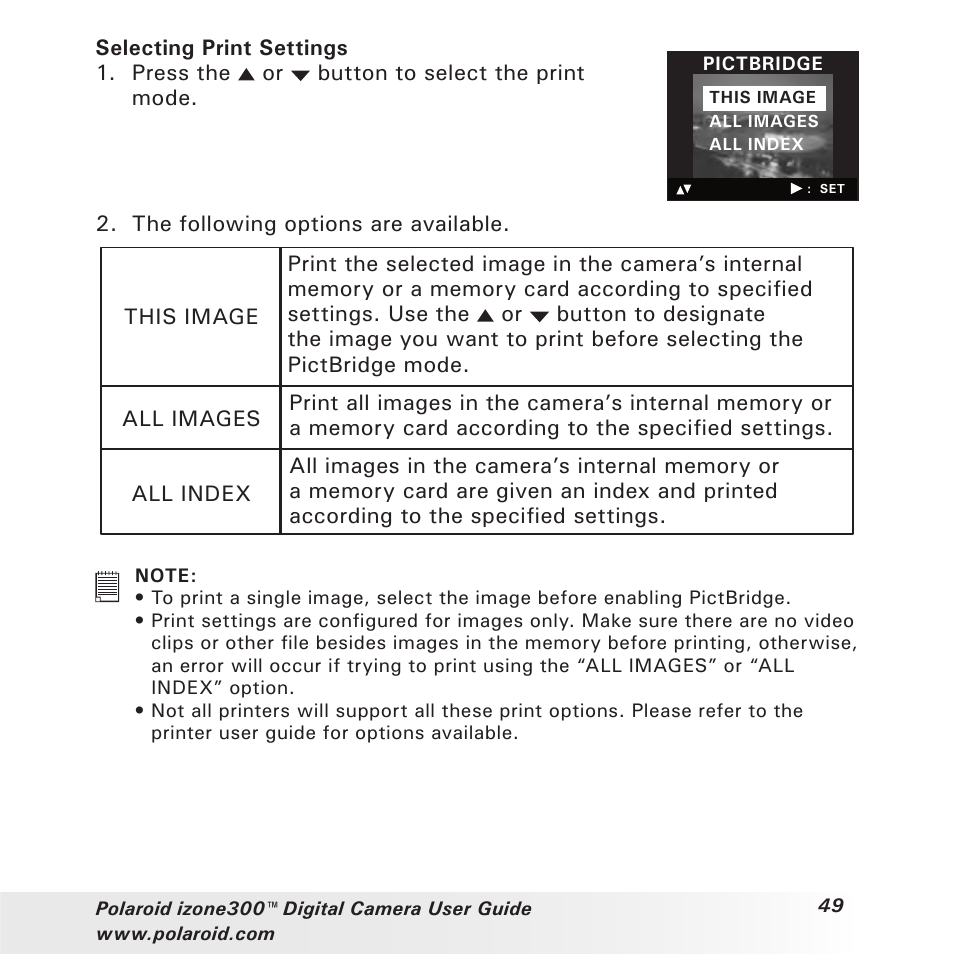 Polaroid izone300 User Manual | Page 49 / 84