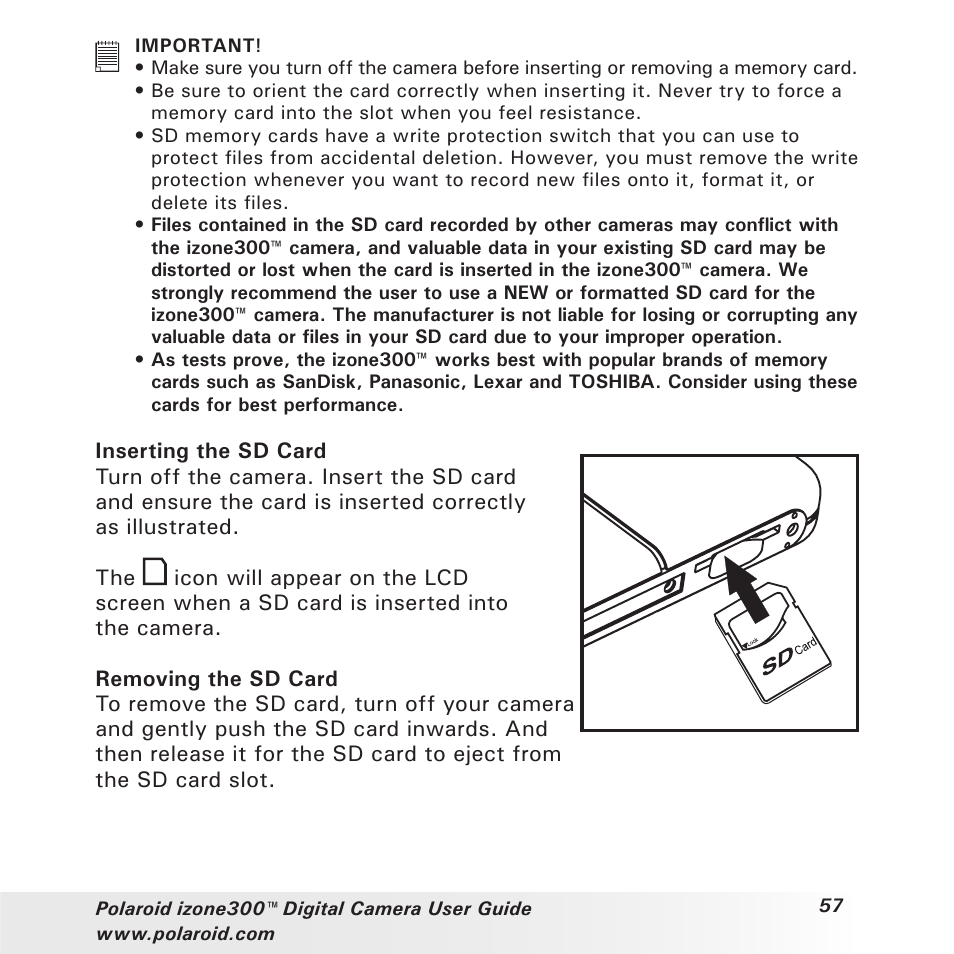 Polaroid izone300 User Manual | Page 57 / 84