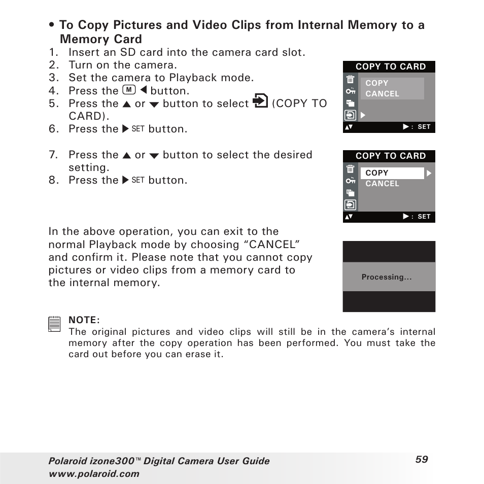 Polaroid izone300 User Manual | Page 59 / 84