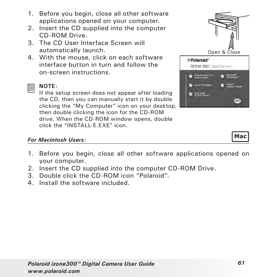 Polaroid izone300 User Manual | Page 61 / 84
