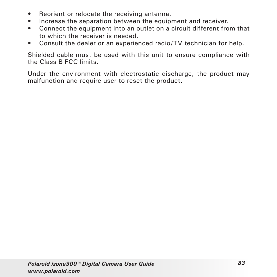 Polaroid izone300 User Manual | Page 83 / 84