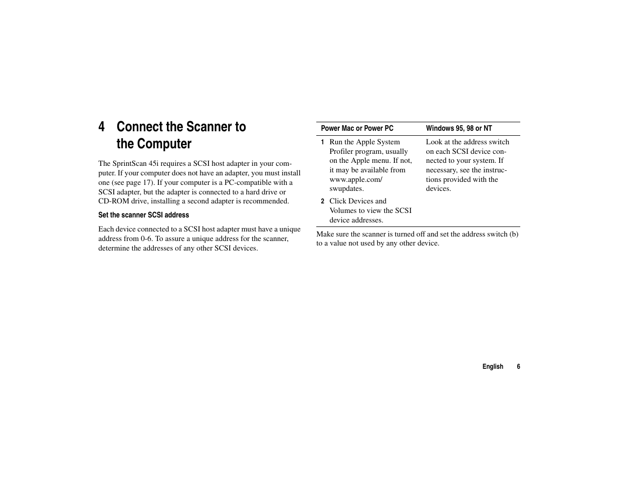 4 connect the scanner to the computer | Polaroid 45I User Manual | Page 6 / 18