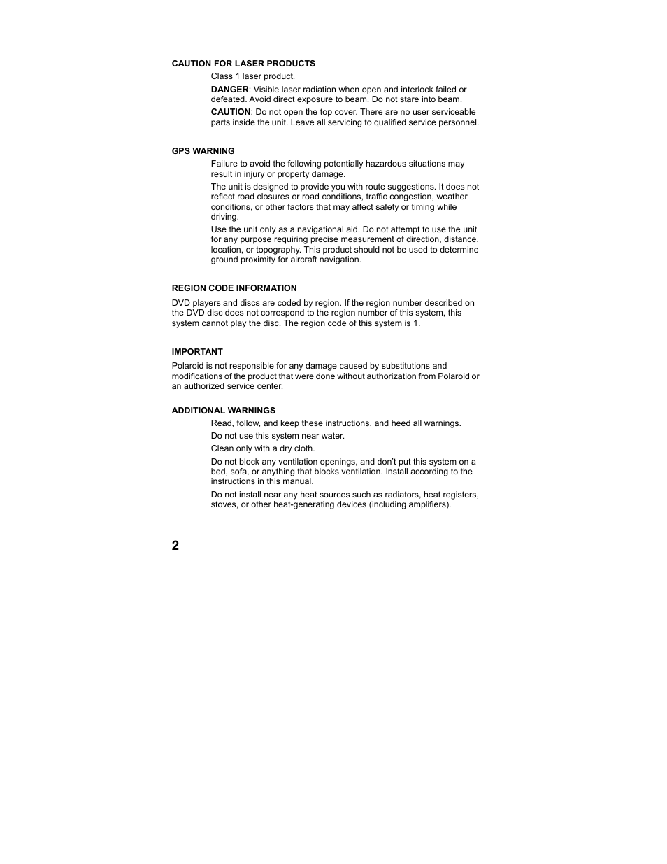 Polaroid MGX-0560 User Manual | Page 3 / 69