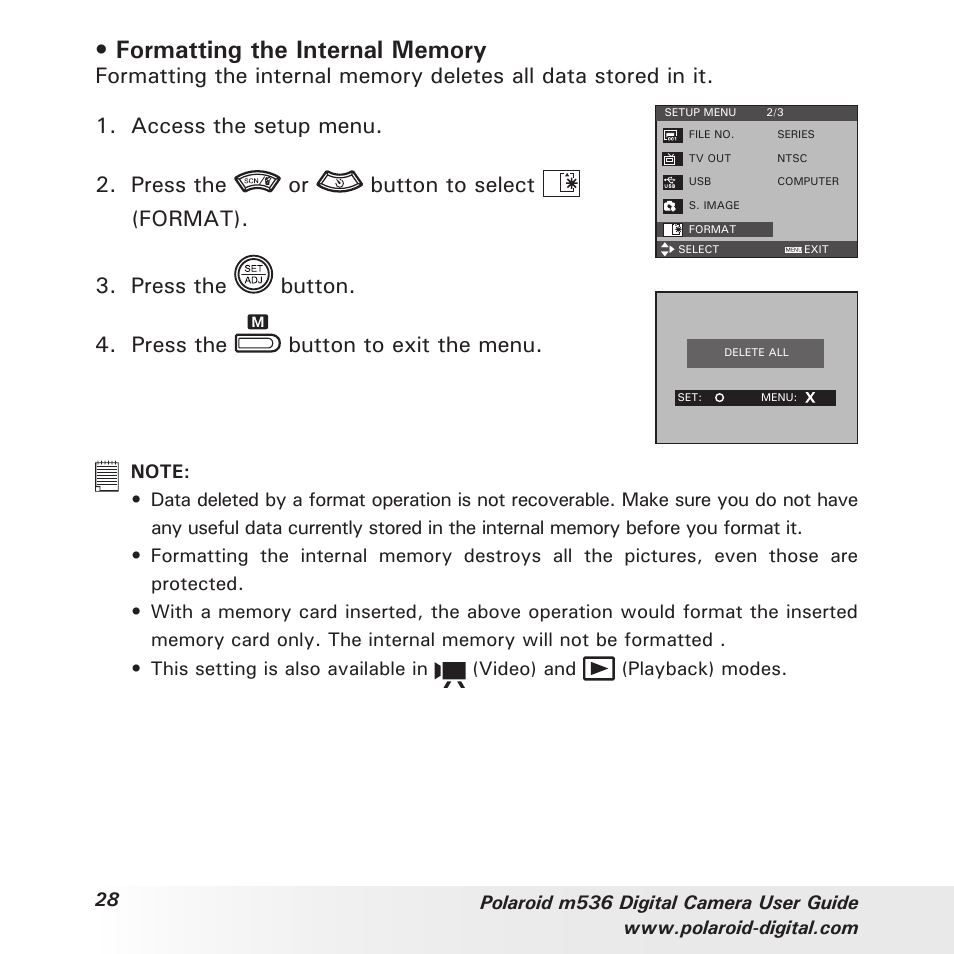 Polaroid m536 User Manual | Page 28 / 111