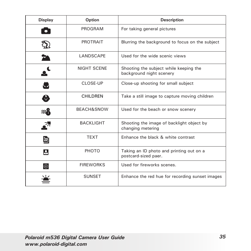 Polaroid m536 User Manual | Page 35 / 111