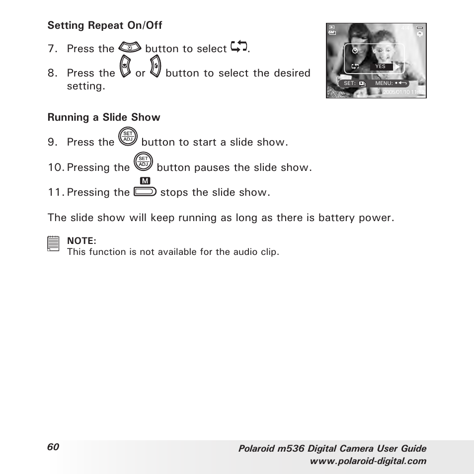 Polaroid m536 User Manual | Page 60 / 111