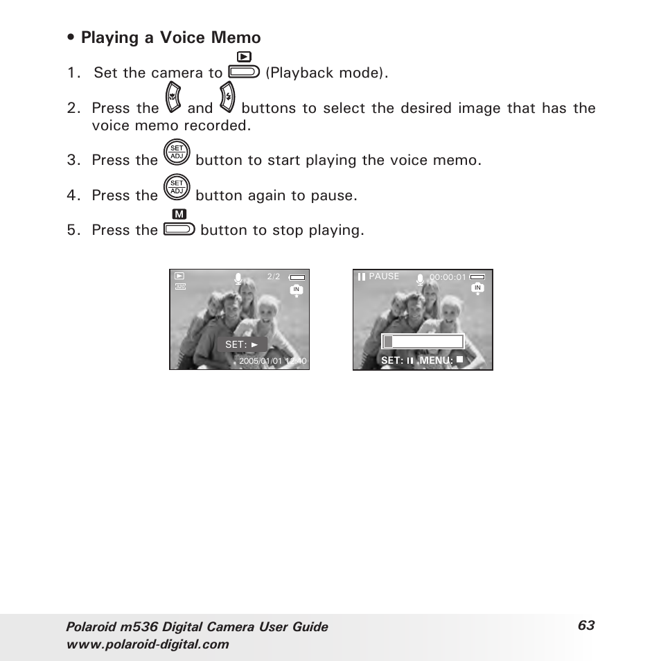 Polaroid m536 User Manual | Page 63 / 111