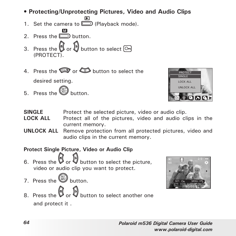 Polaroid m536 User Manual | Page 64 / 111