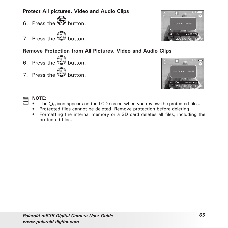 Polaroid m536 User Manual | Page 65 / 111