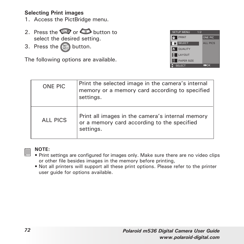 Polaroid m536 User Manual | Page 72 / 111