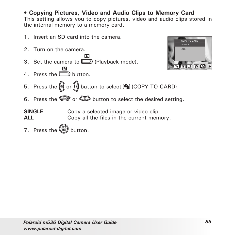 Polaroid m536 User Manual | Page 85 / 111