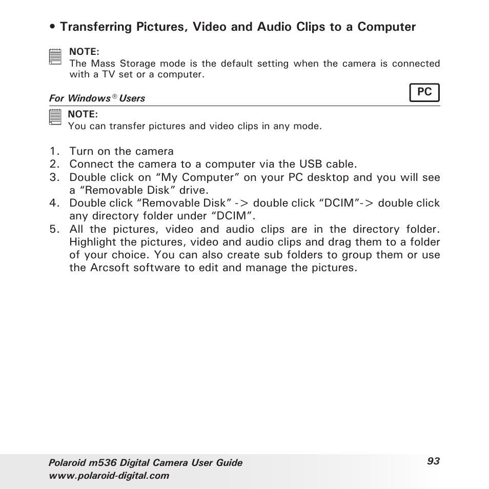 Polaroid m536 User Manual | Page 93 / 111