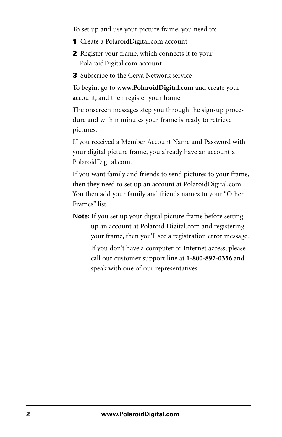 Polaroid Digital Picture Frame User Manual | Page 5 / 25