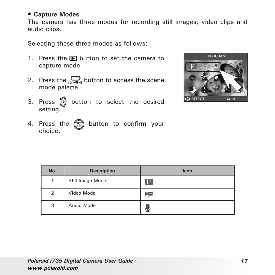 Polaroid i735 User Manual | Page 17 / 106