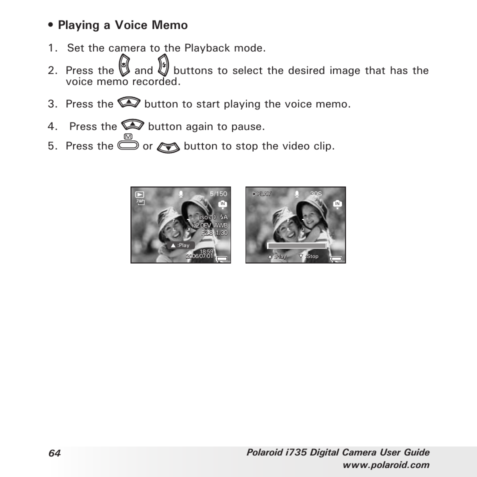 Polaroid i735 User Manual | Page 64 / 106