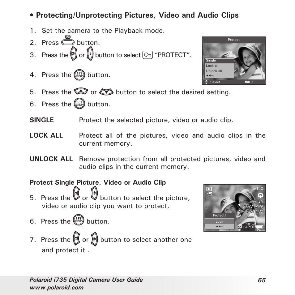 Polaroid i735 User Manual | Page 65 / 106