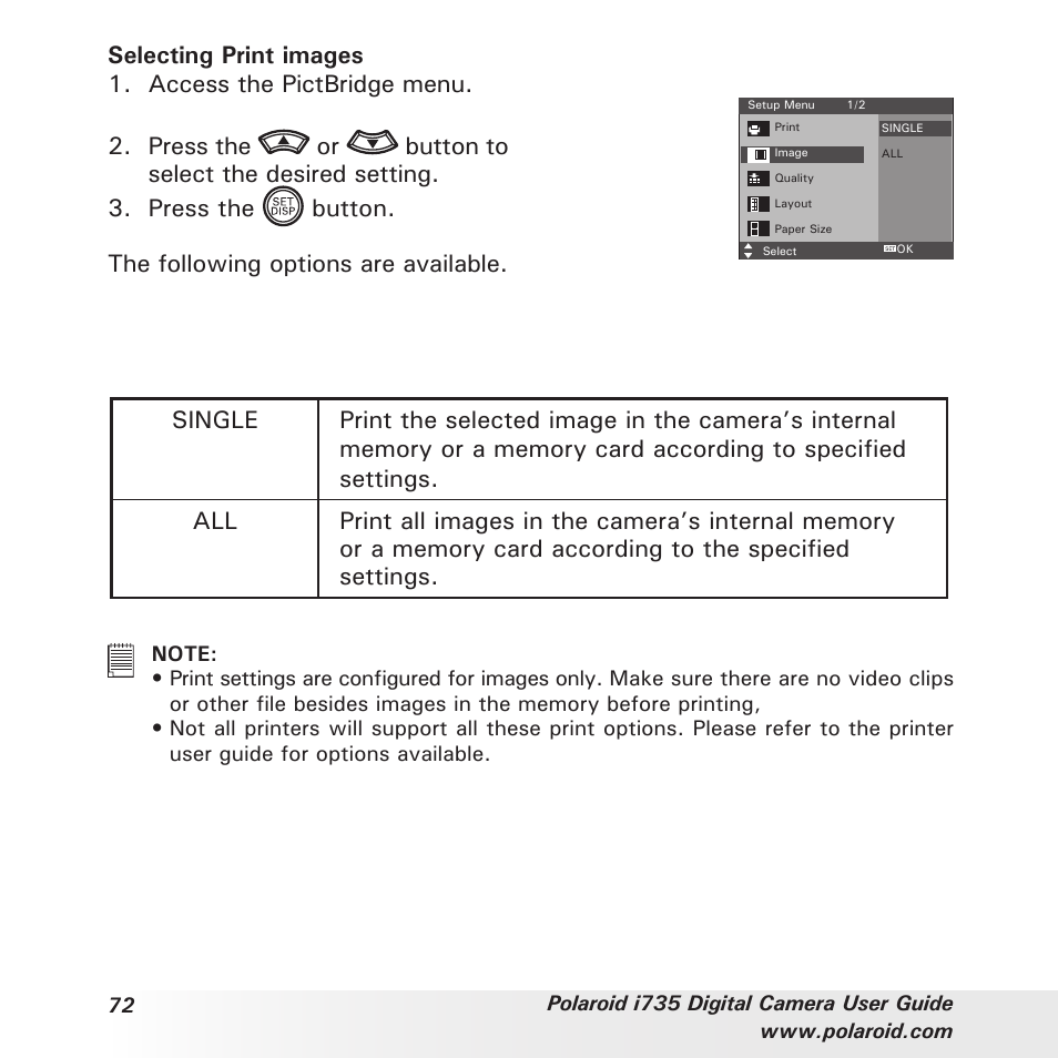 Polaroid i735 User Manual | Page 72 / 106