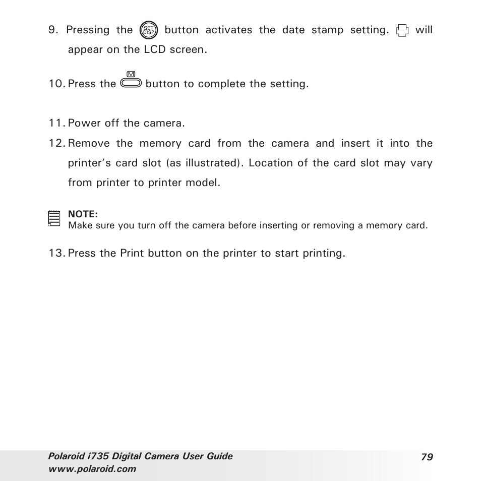 Polaroid i735 User Manual | Page 79 / 106