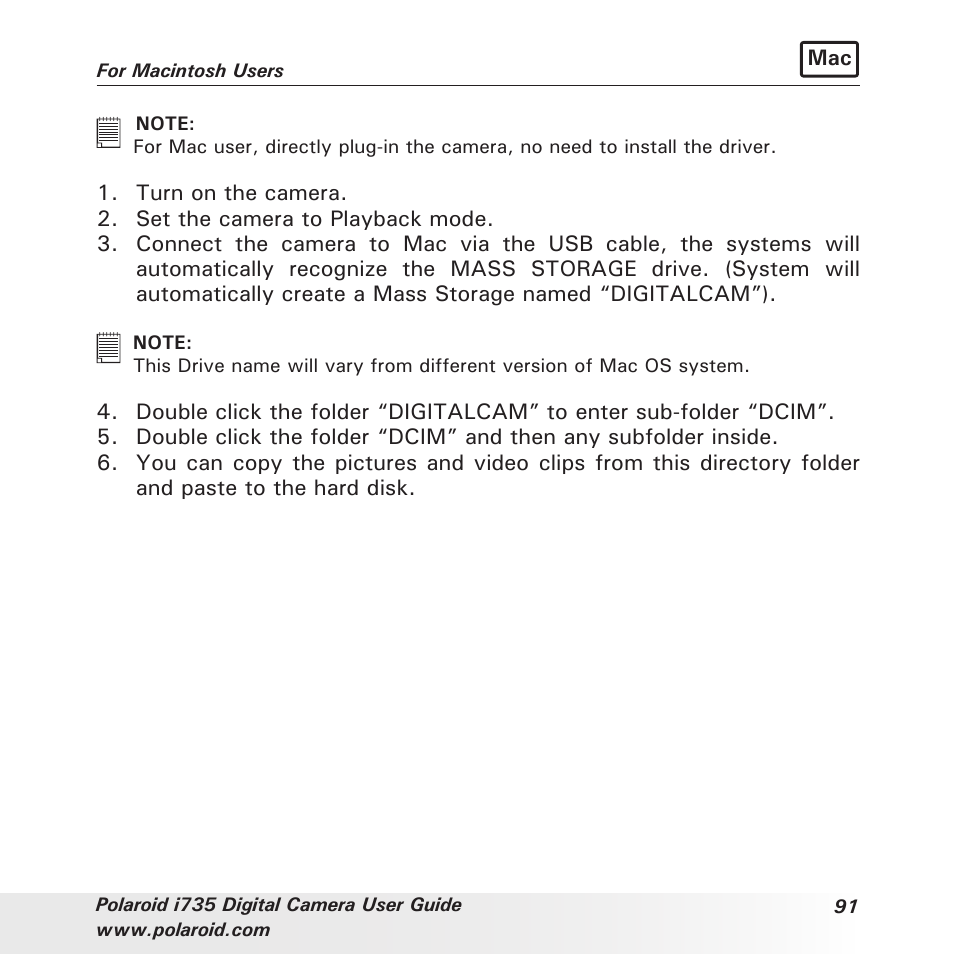 Polaroid i735 User Manual | Page 91 / 106