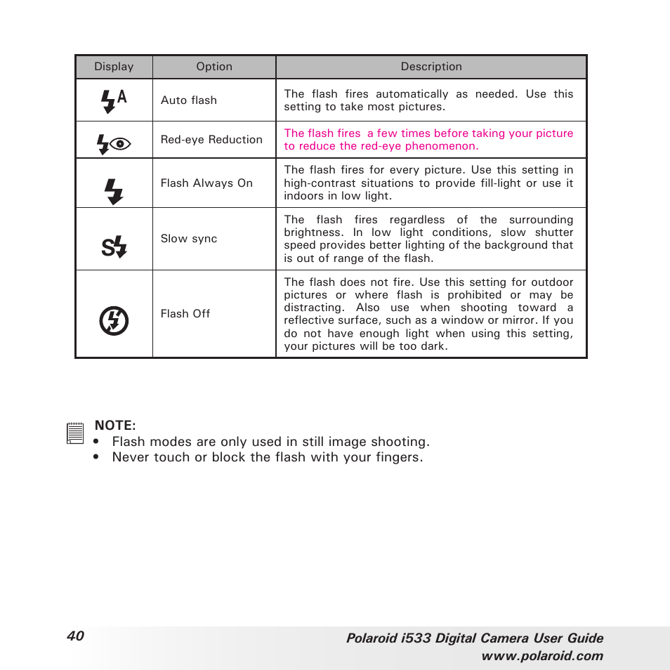 Polaroid I533 User Manual | Page 40 / 105