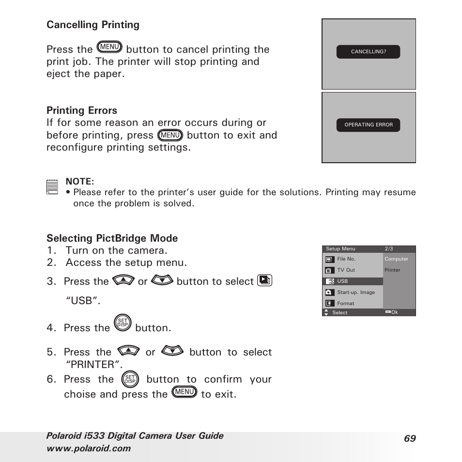 Polaroid I533 User Manual | Page 69 / 105