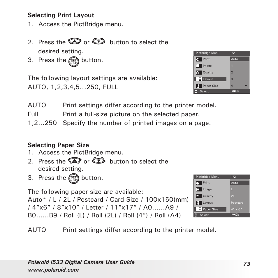 Polaroid I533 User Manual | Page 73 / 105