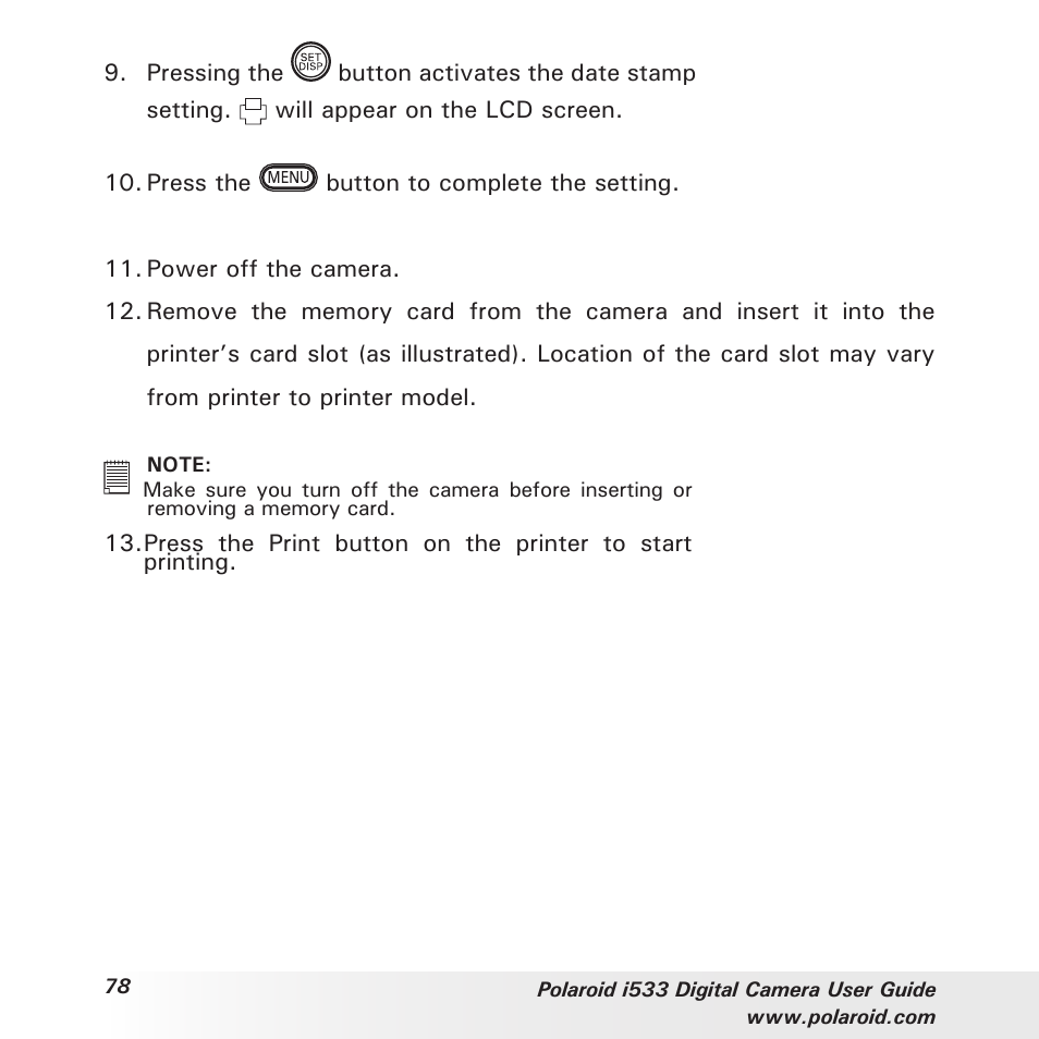 Polaroid I533 User Manual | Page 78 / 105