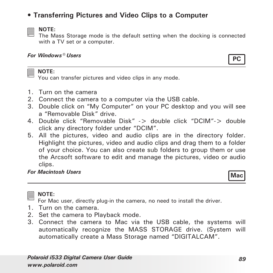 Polaroid I533 User Manual | Page 89 / 105