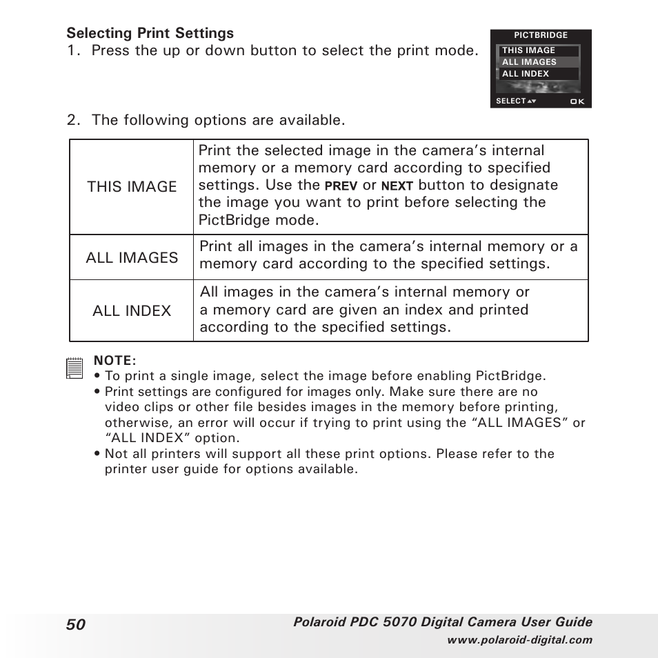 Polaroid PDC 5070 User Manual | Page 50 / 83