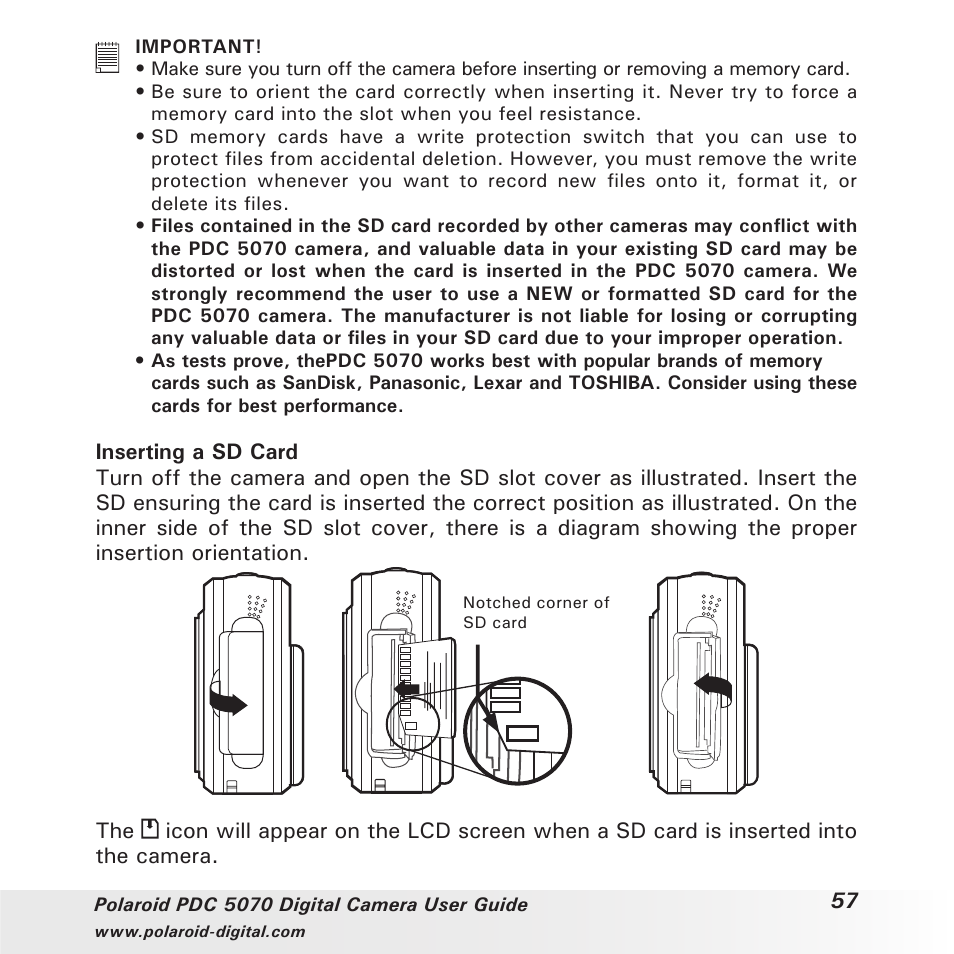Polaroid PDC 5070 User Manual | Page 57 / 83