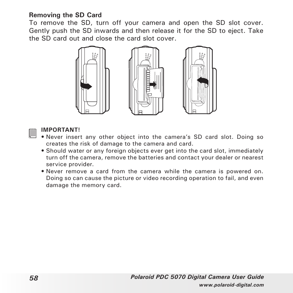 Polaroid PDC 5070 User Manual | Page 58 / 83