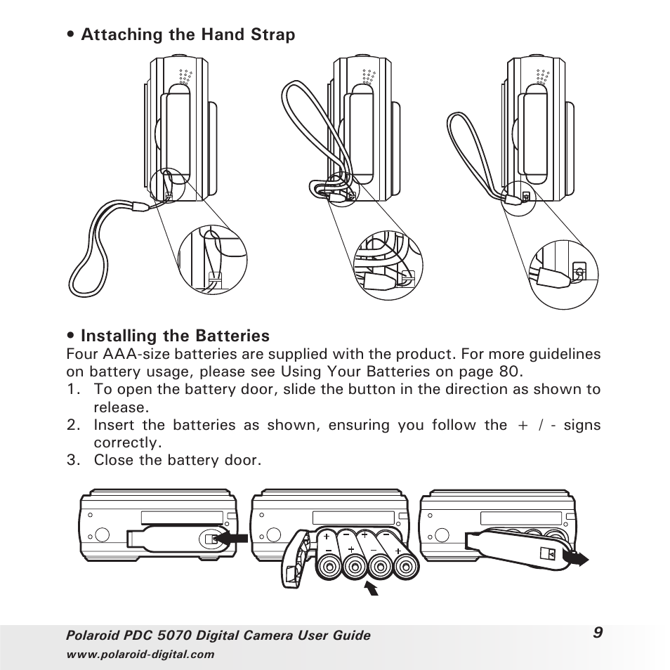 Polaroid PDC 5070 User Manual | Page 9 / 83