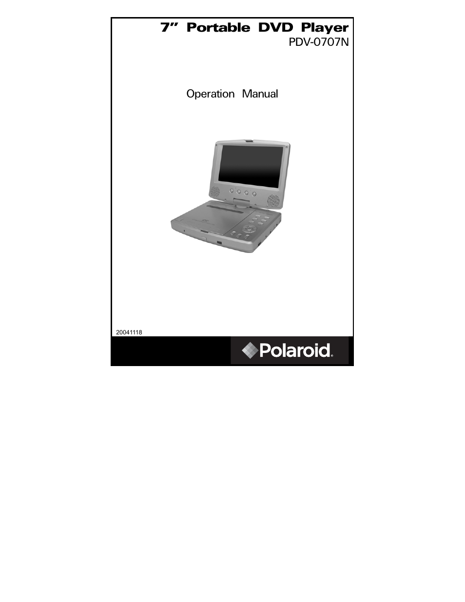 Polaroid PDV-0707N User Manual | 29 pages